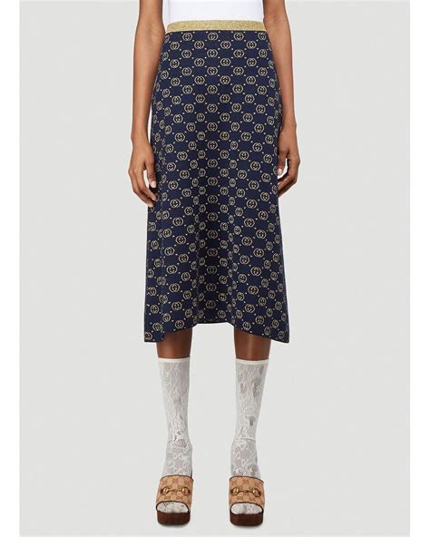 gucci skirt blue witth embroided|net a porter gucci skirt.